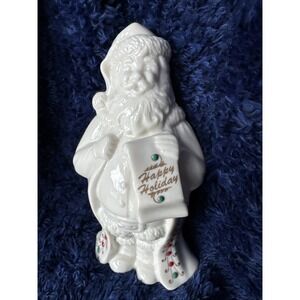 Lenox China‎ Jewels Santa with Scroll 7" Figurine with 24K Gold Details 90s Ret.
